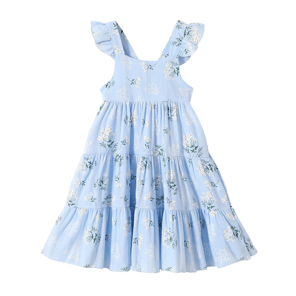 Baby Girls Summer Sleeveless Dress Kid Princess Flower Beach Butterfly Sundress for 2-3T