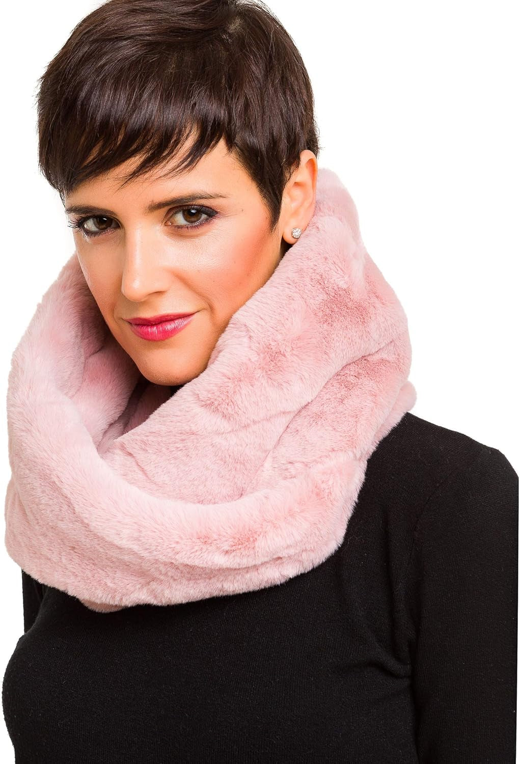 Fur Collar Scarf for Women Faux Fur Scarves Neck Shrug for Fall Winter Coat Dress