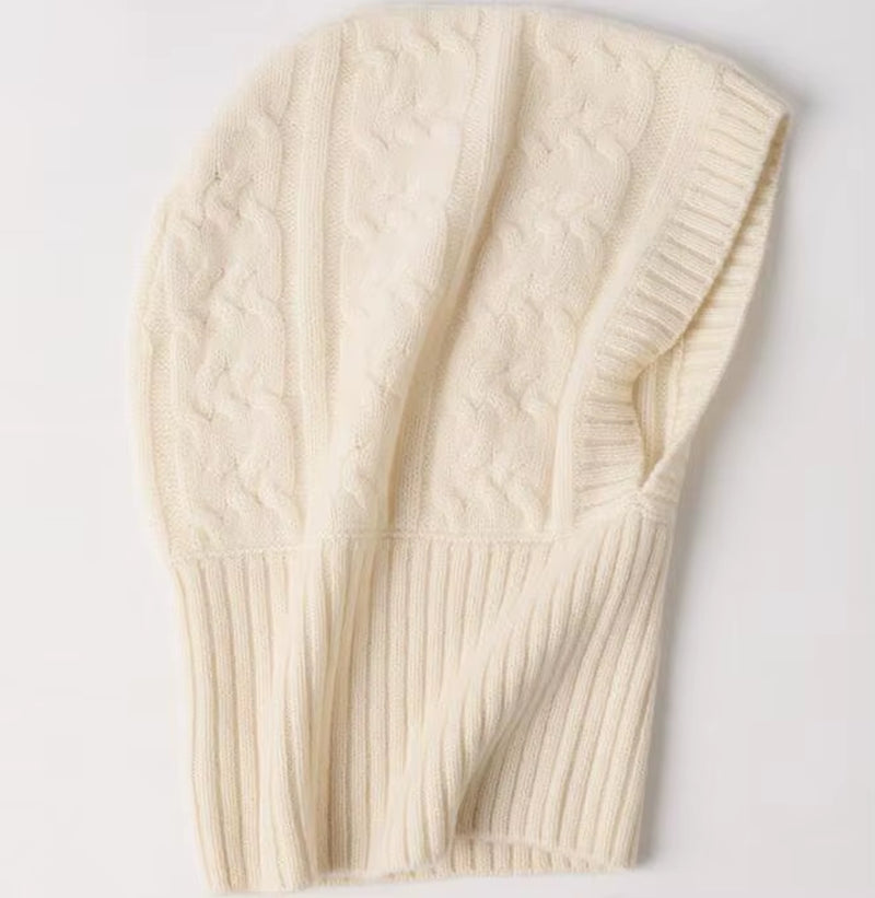 100 Cashmere Men Women Warm Cashmere Adult Ring Scarf with Hat Fashion Couple Knitting Twisted Shawl ,SN7