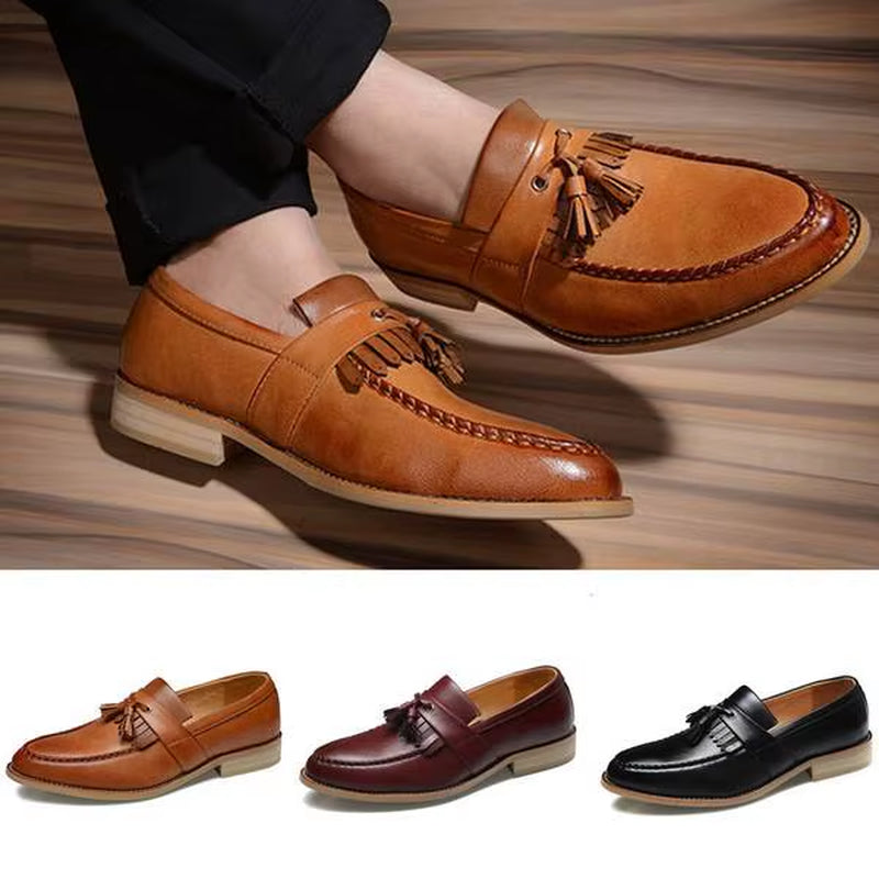 Men Fashion Casual Tassels British Style Brown Black Formal Driving Dressing Business Shoes Wedding Party Flats Shoe