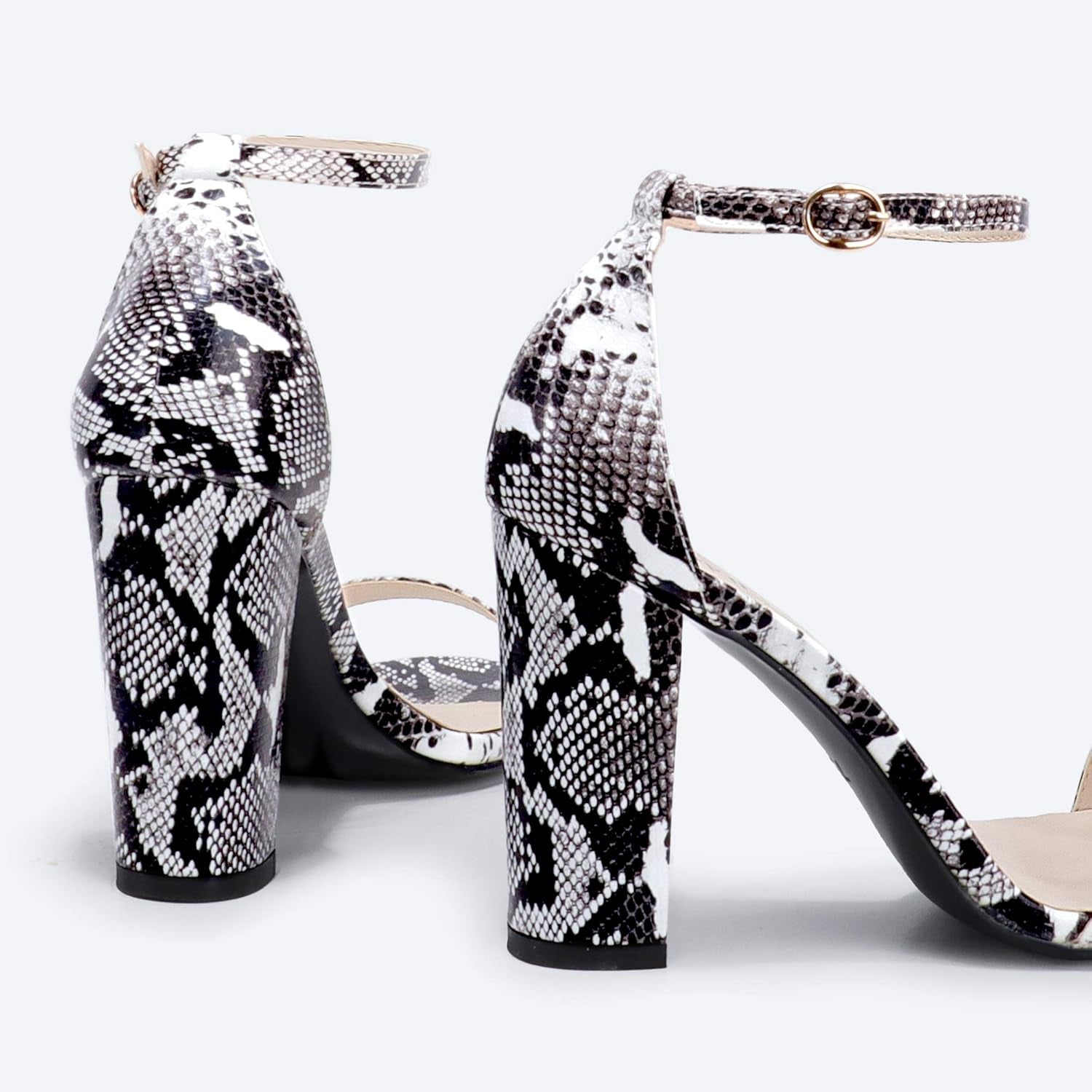 IDIFU Women'S IN4 Cookie-Hi Chunky High Heel Sandals Open Toe Ankle Strap Wedding Bridal Prom Dress Shoes for Women Bride Bridesmaid