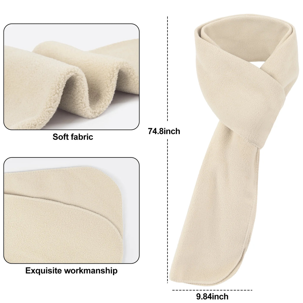 Winter Hats for Women Long Scarf Warmer Gloves Set Winter Accessories for Women Beige