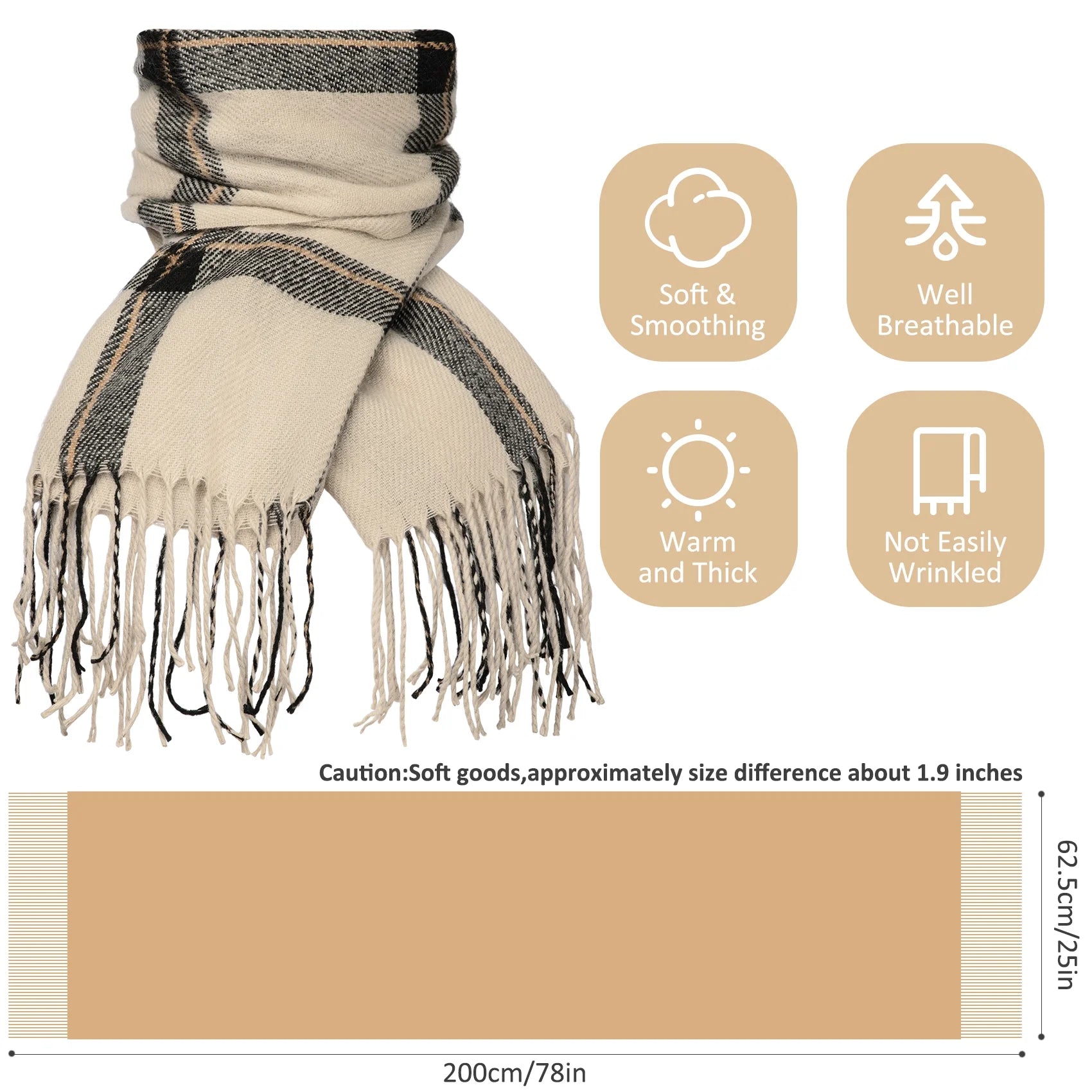 Winter Scarf for Women Shawls for Women Long Big Warm Scarves Fashion Wraps Scarf Plaid