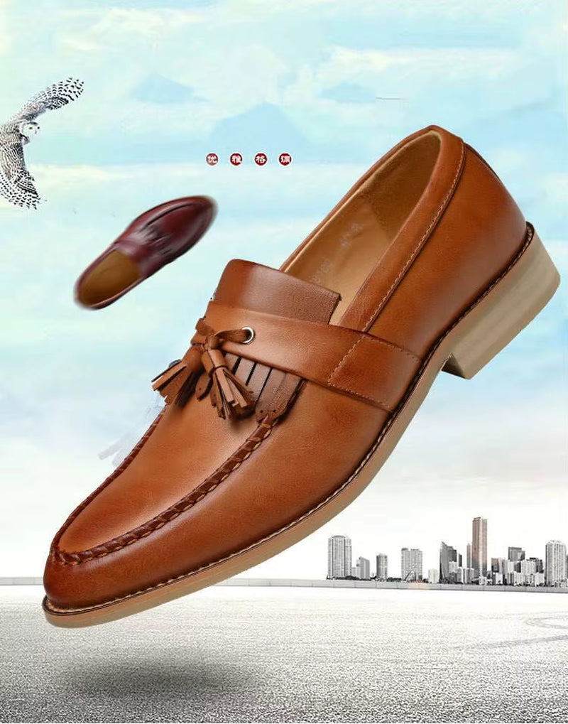 Men Fashion Casual Tassels British Style Brown Black Formal Driving Dressing Business Shoes Wedding Party Flats Shoe