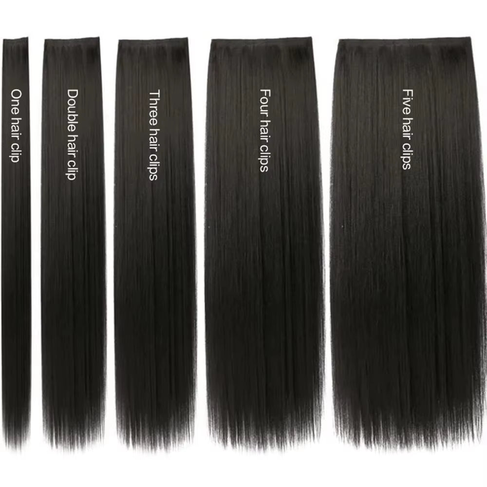 Hanfu Wig Piece Corn Whisker Hairstyle One Piece Hair Extension Non Knotted Long Straight Hair Piece Antique Hairstyle for Women