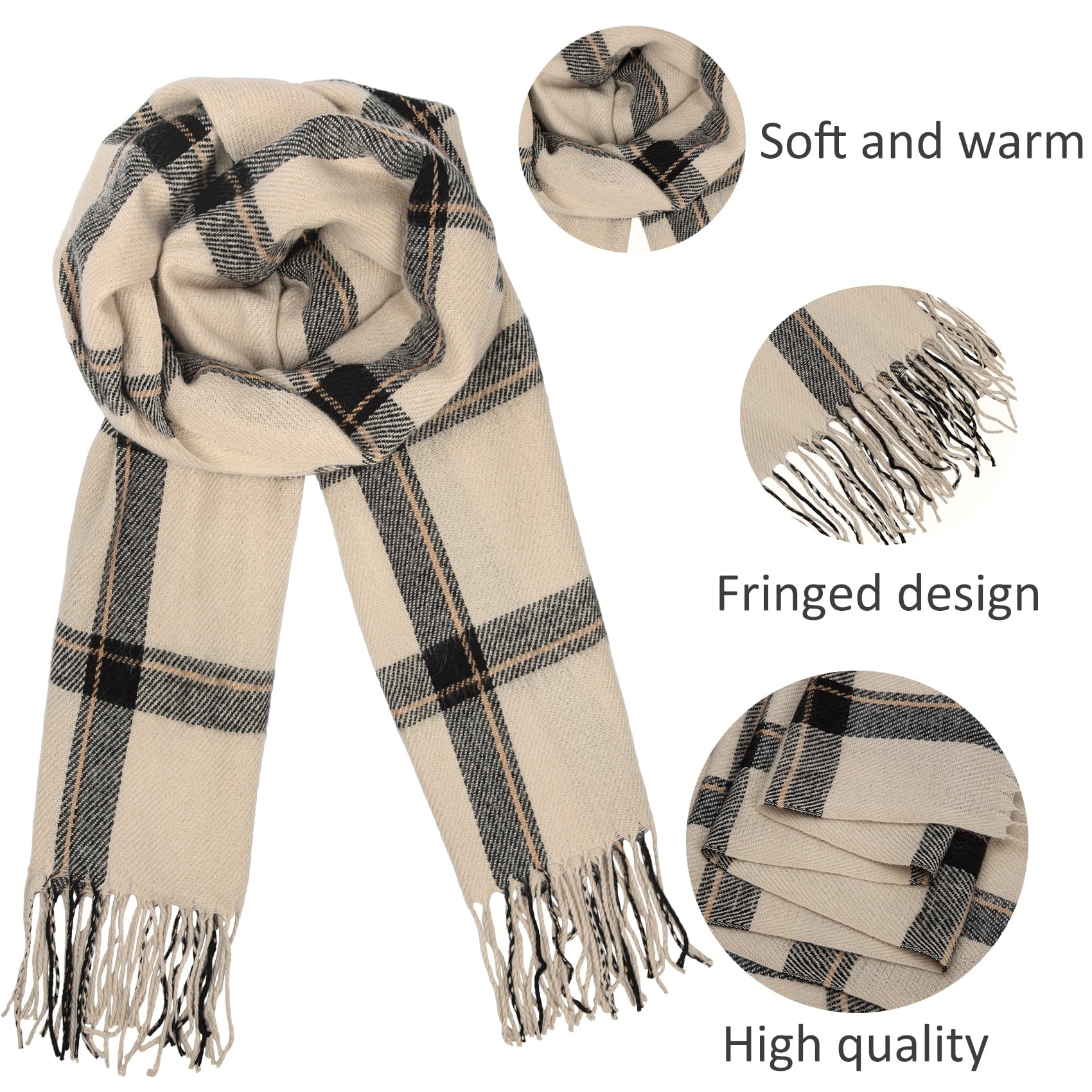 Winter Scarf for Women Shawls for Women Long Big Warm Scarves Fashion Wraps Scarf Plaid
