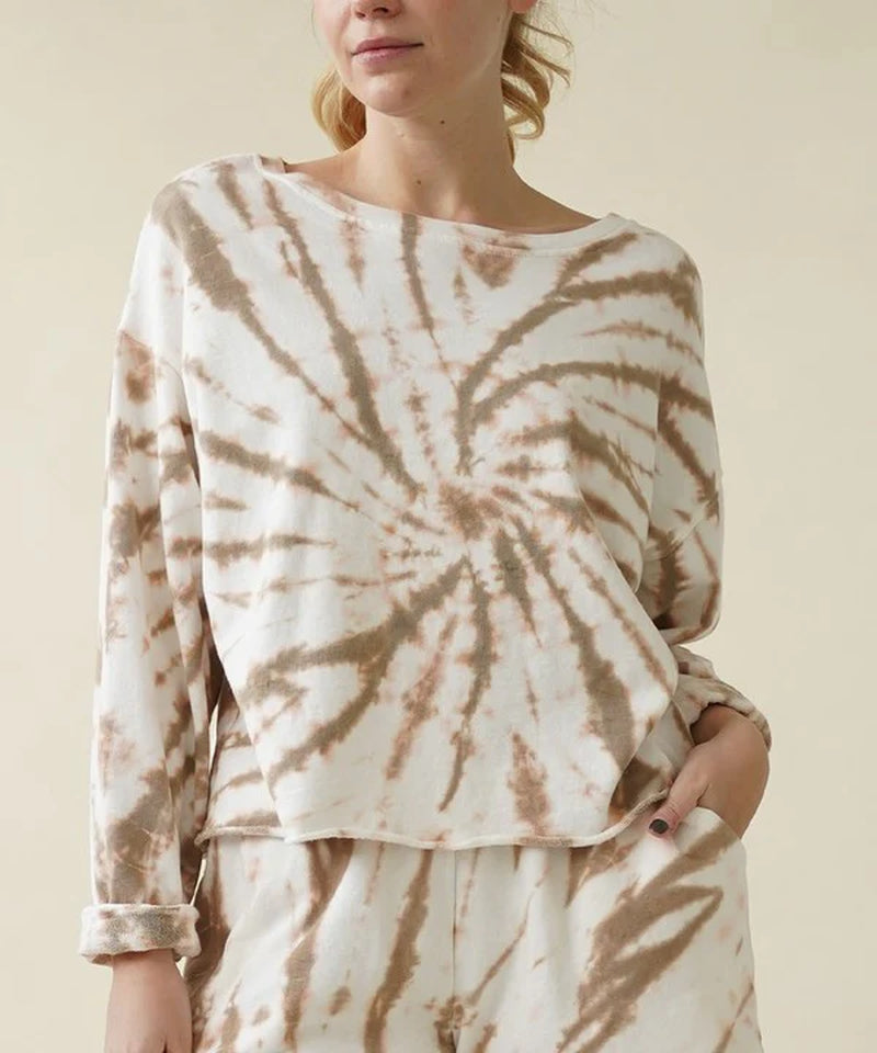 Recycled Cotton French Terry Tie Dye Sweatshirt
