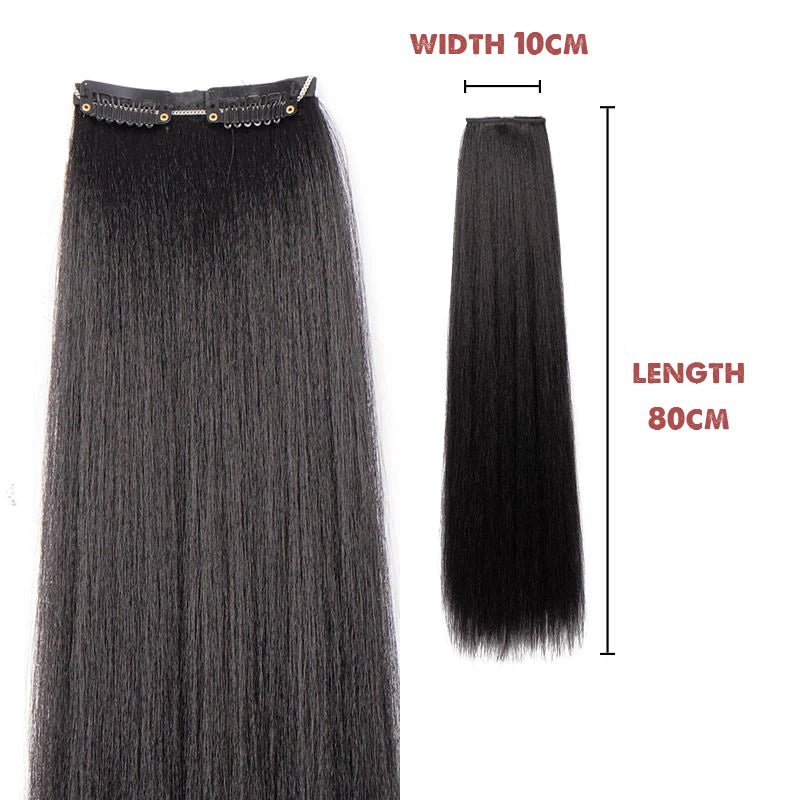 Hanfu Wig Piece Corn Whisker Hairstyle One Piece Hair Extension Non Knotted Long Straight Hair Piece Antique Hairstyle for Women