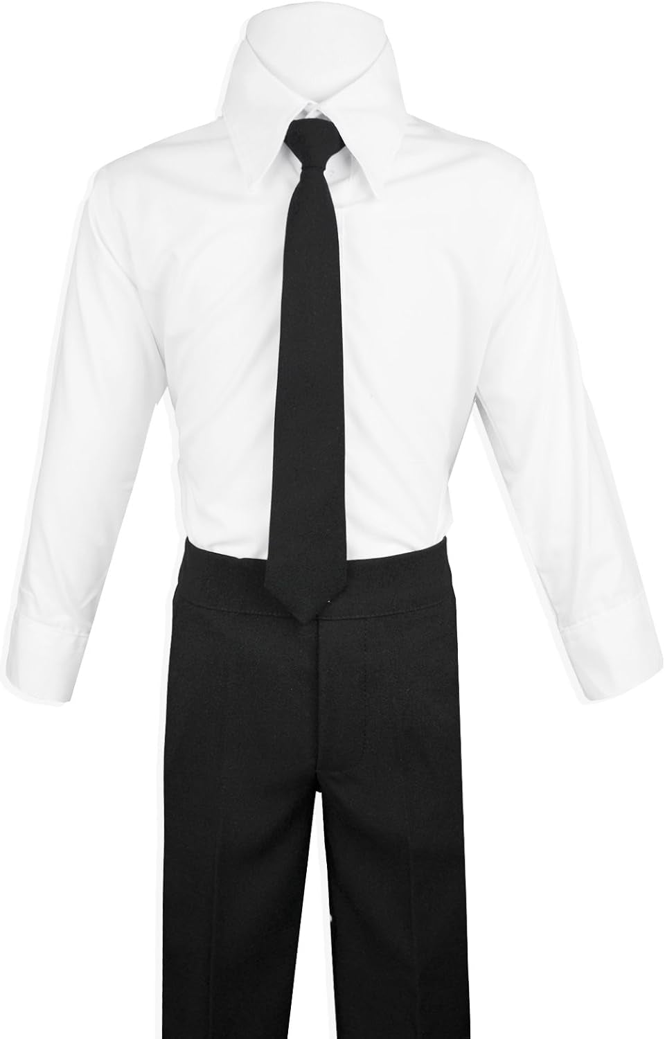 Black n Bianco Boys' Formal Black Suit with Shirt and Vest