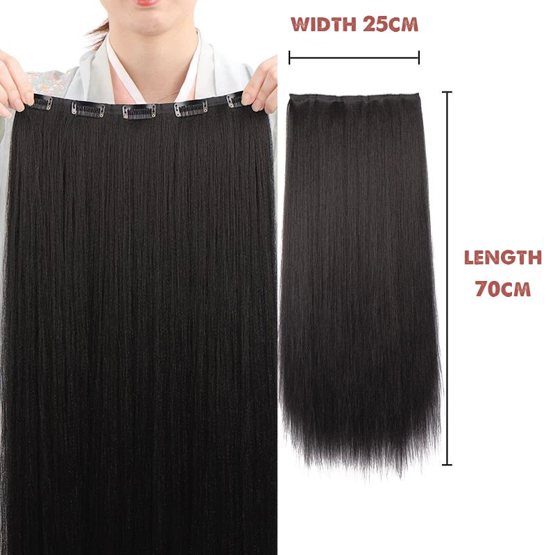 Hanfu Wig Piece Corn Whisker Hairstyle One Piece Hair Extension Non Knotted Long Straight Hair Piece Antique Hairstyle for Women