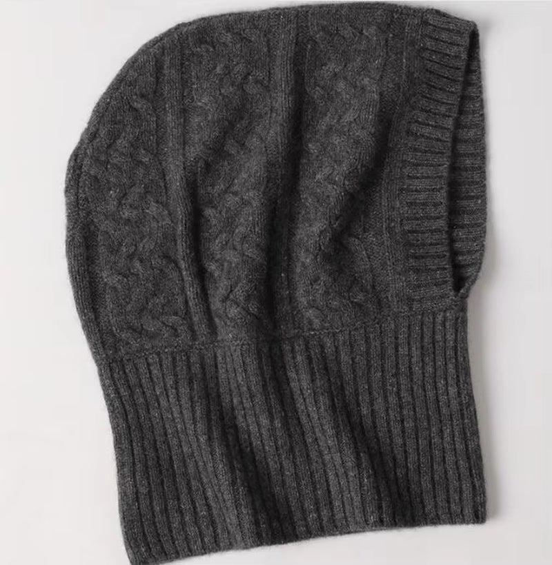 100 Cashmere Men Women Warm Cashmere Adult Ring Scarf with Hat Fashion Couple Knitting Twisted Shawl ,SN7