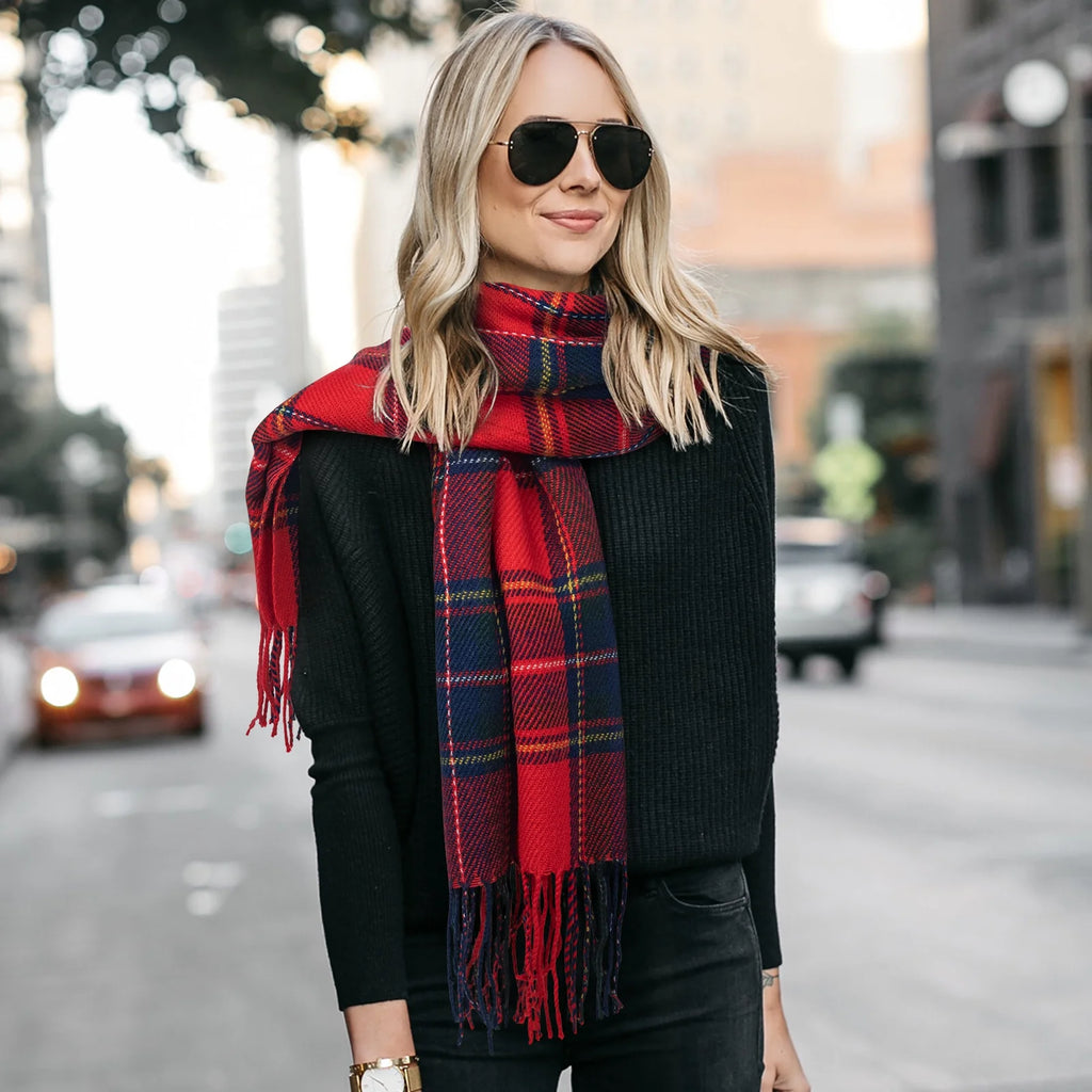 Winter Scarf for Women Shawls for Women Long Big Warm Scarves Fashion Wraps Scarf Plaid