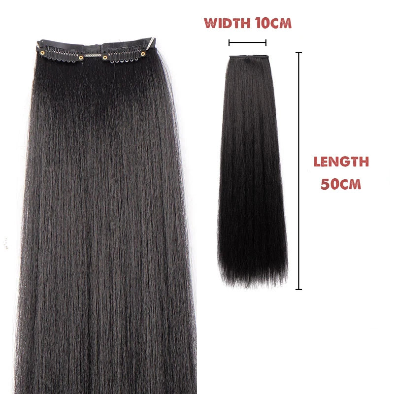 Hanfu Wig Piece Corn Whisker Hairstyle One Piece Hair Extension Non Knotted Long Straight Hair Piece Antique Hairstyle for Women